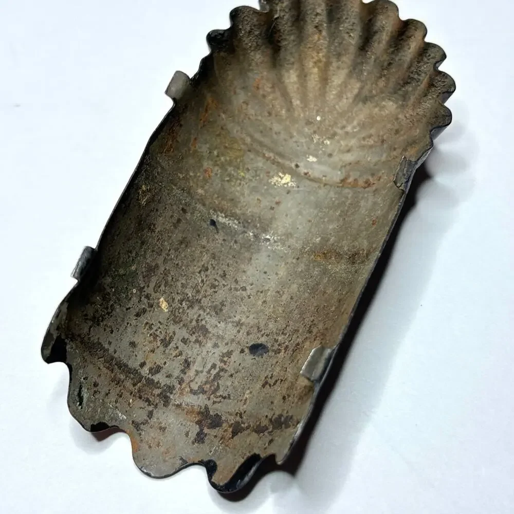 Vintage Painted Tin Replacement Match Holder Pocket - 3.5